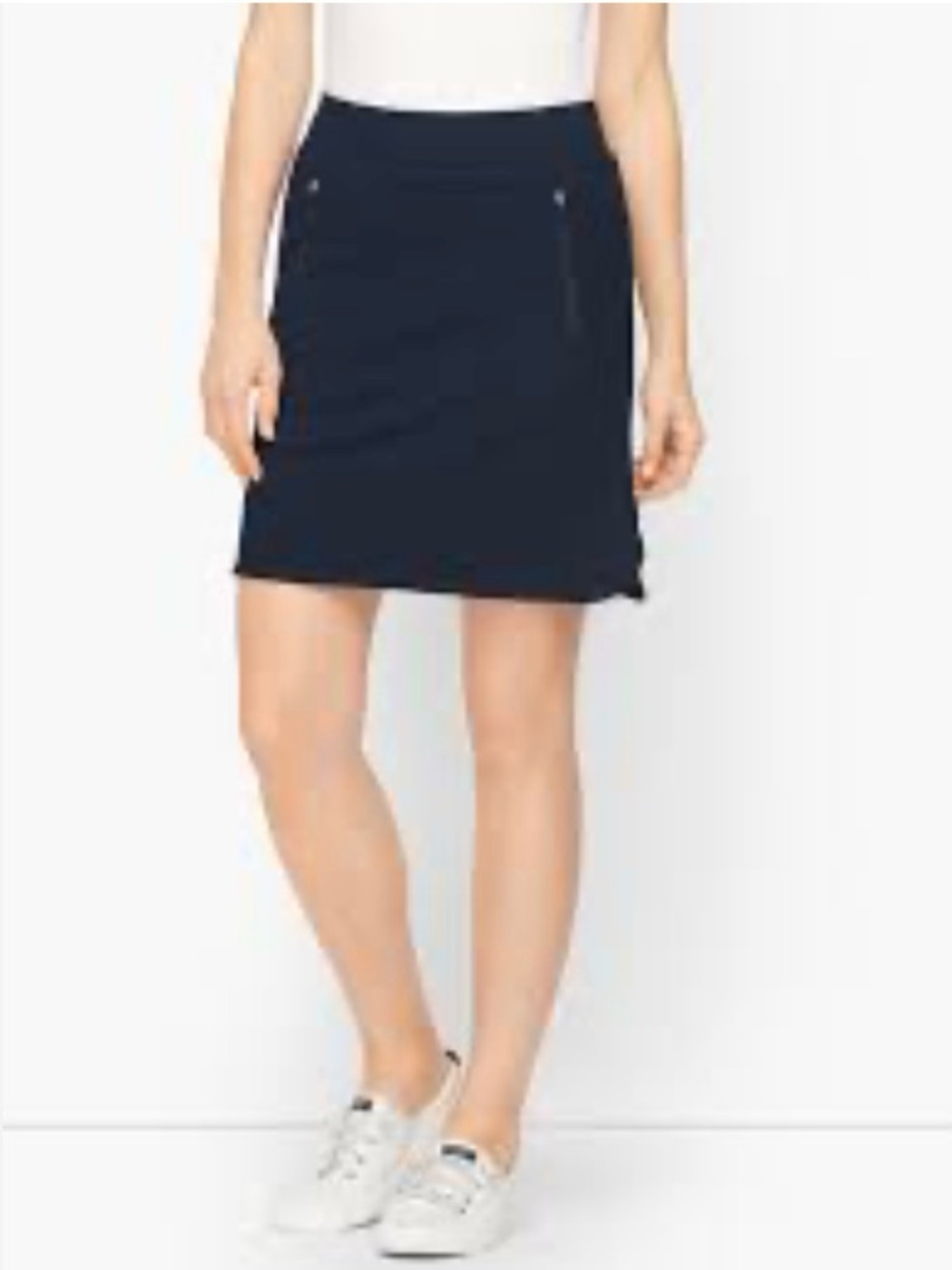 T by Talbots Black Skort with Side Zip Pockets. Shorts.